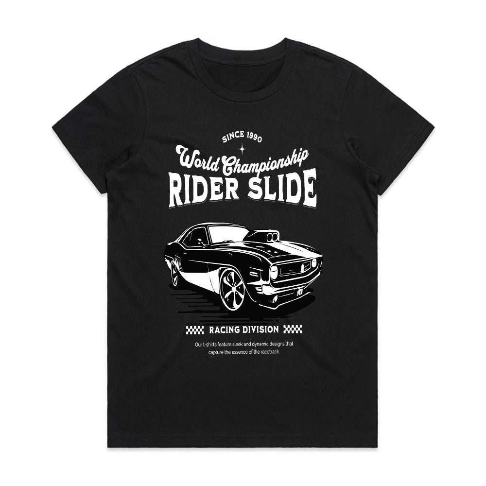 Rider Slide – World Championship Muscle Car Racing T-Shirt