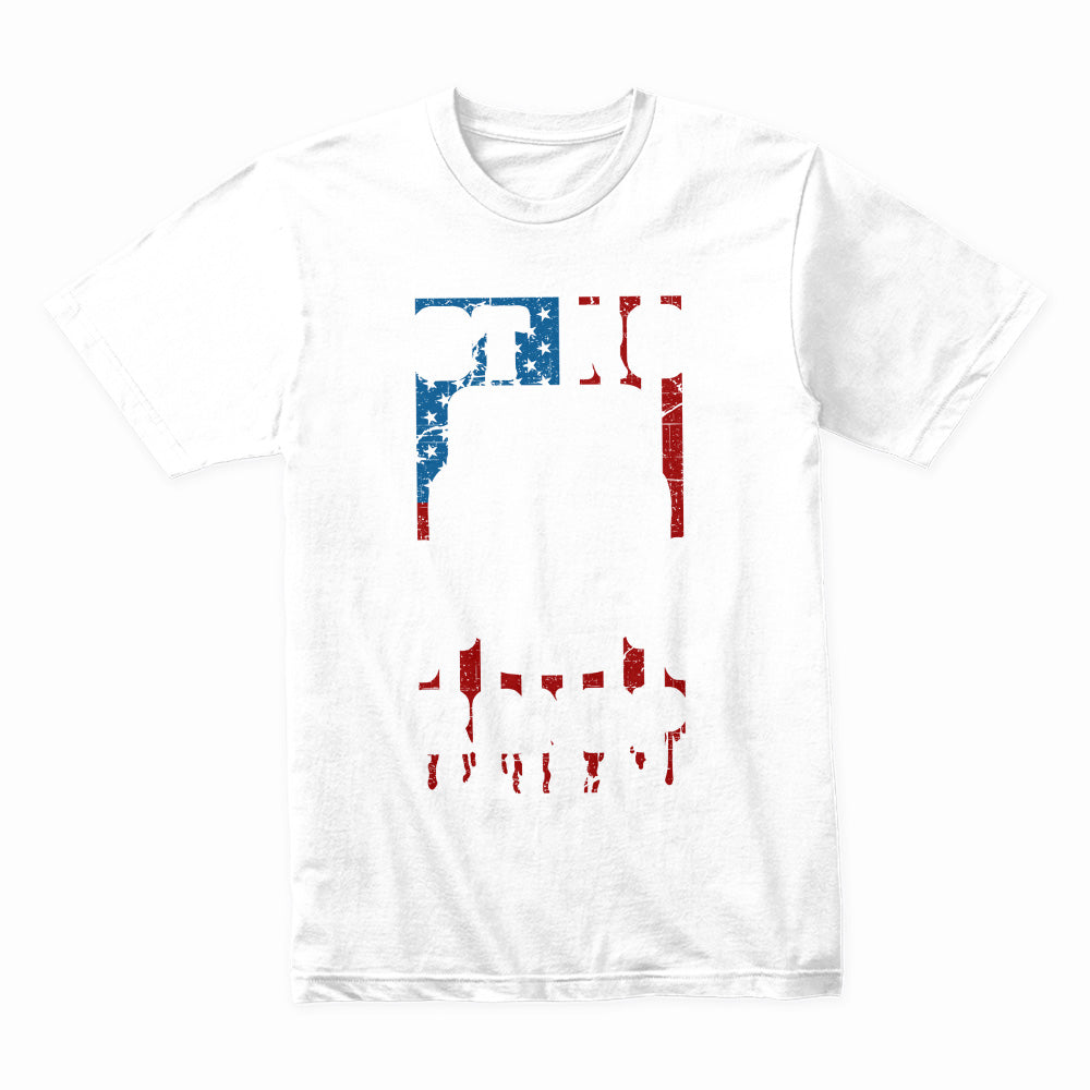 Hot Rod Grandpa T-Shirt – Vintage Muscle Car & American Flag Patriotic Tee