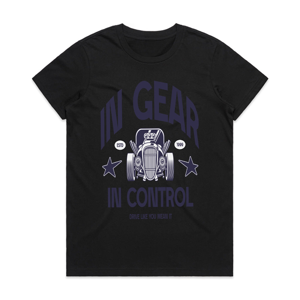 In Gear, In Control – Vintage Hot Rod Driver Tee