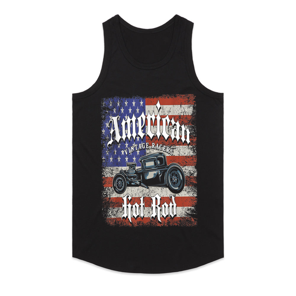 American Hot Rod – Vintage Muscle Car Patriotic T-Shirt