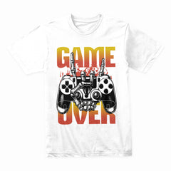 "Game Over" Skull Gamer T-Shirt - Hardcore Gaming Controller Design