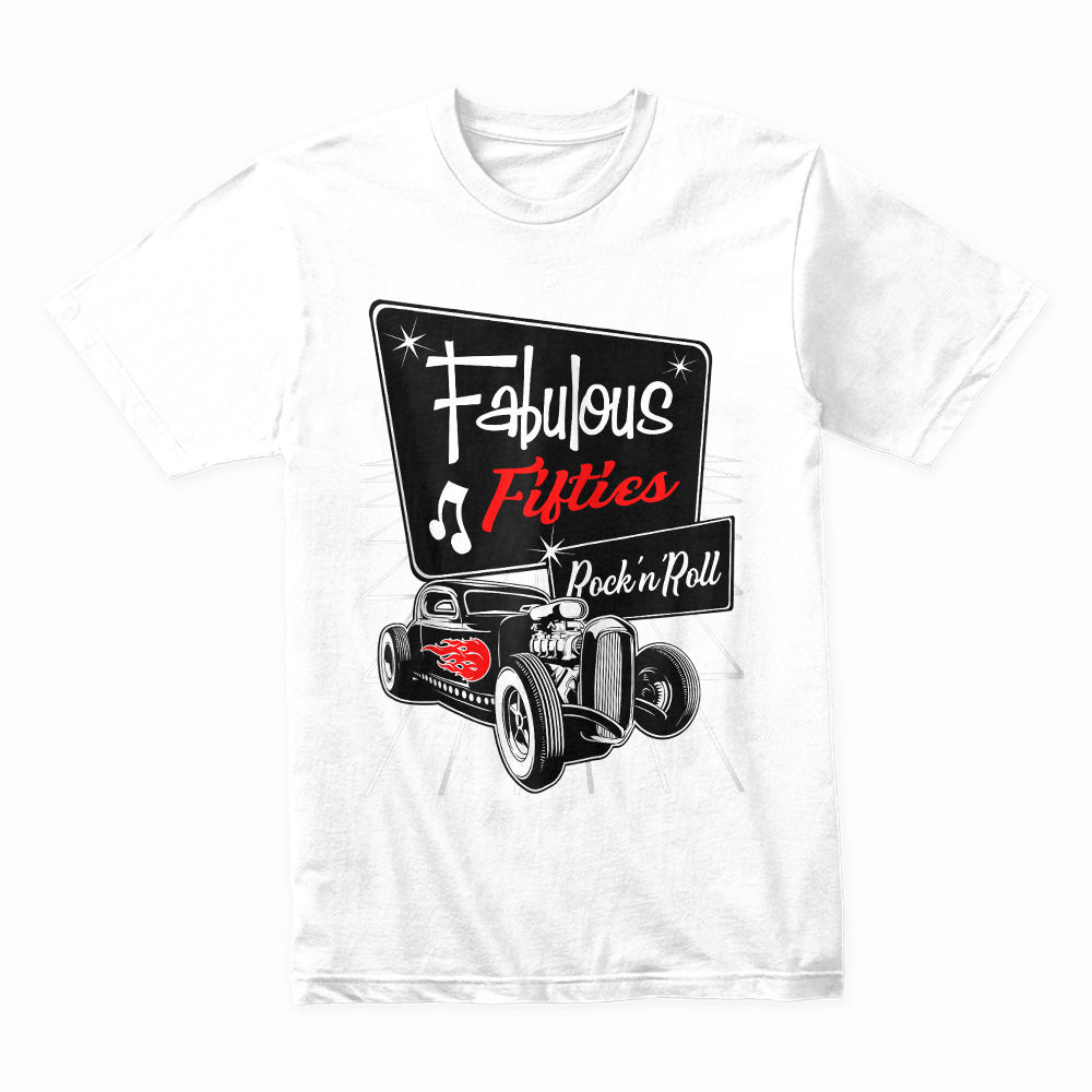 Fabulous Fifties Rock 'n Roll – Retro Hot Rod T-Shirt