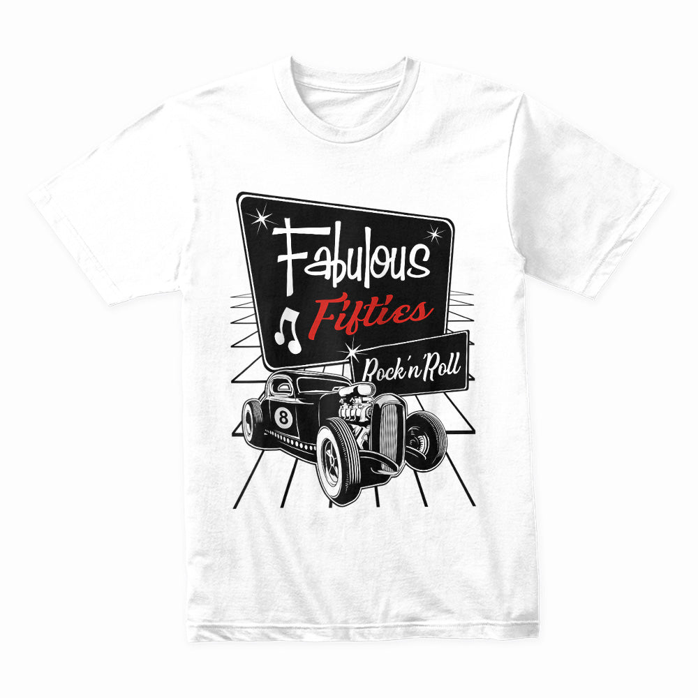 Fabulous Fifties Rock ‘n’ Roll Hot Rod T-Shirt – Vintage 50s Classic Car Tee