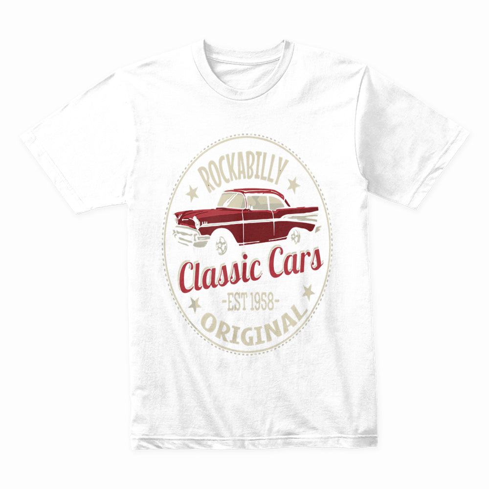 Rockabilly Classic Cars T-Shirt – Vintage 50s Retro Automotive Tee
