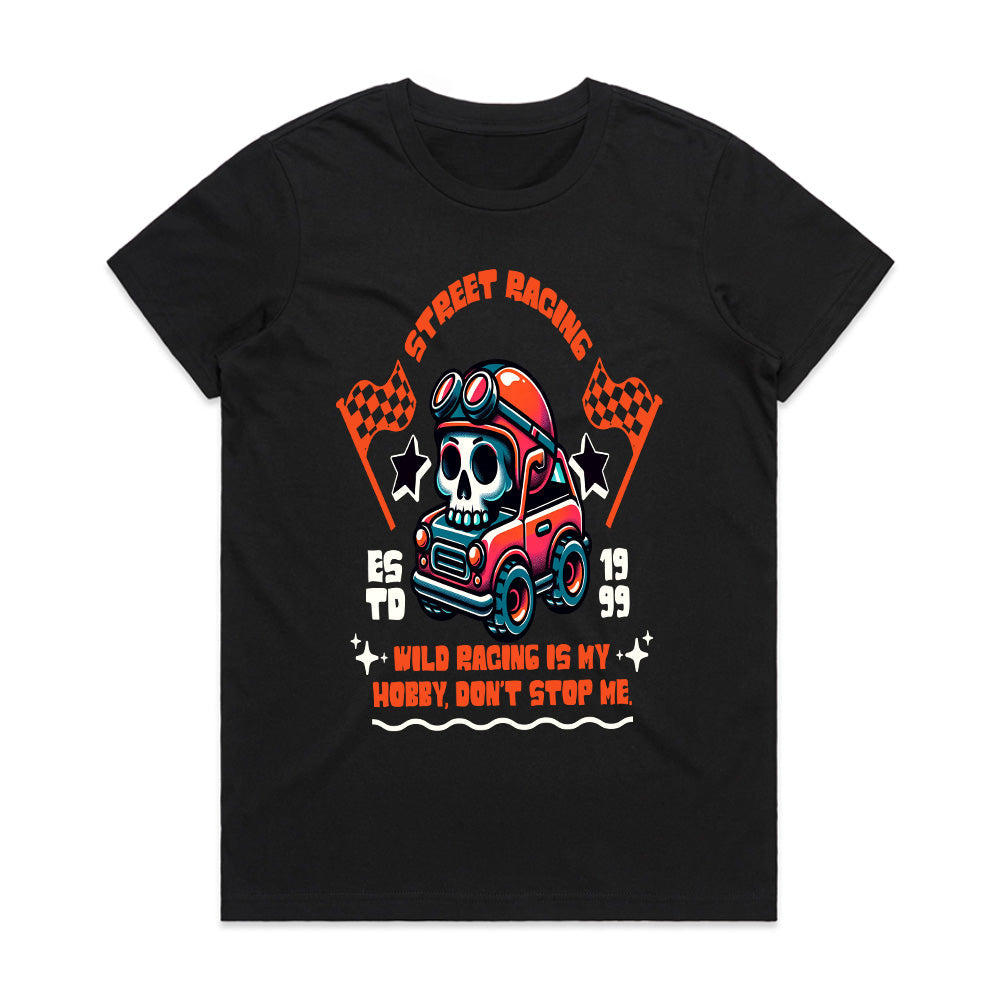 Wild Racing – Street Racer Skull Graphic T-Shirt