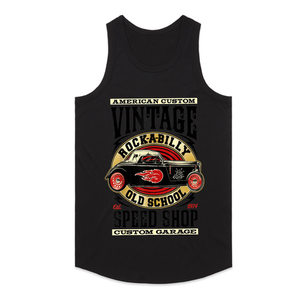 Vintage Rockabilly Hot Rod T-Shirt – Classic Speed Shop Custom Garage Tee