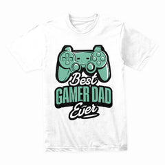 "Best Gamer Dad Ever – Cool Gaming Controller Graphic T-Shirt"