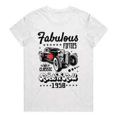 Fabulous 50s Rock 'n' Roll Hot Rod T-Shirt – Vintage 1958 Classic Car Tee