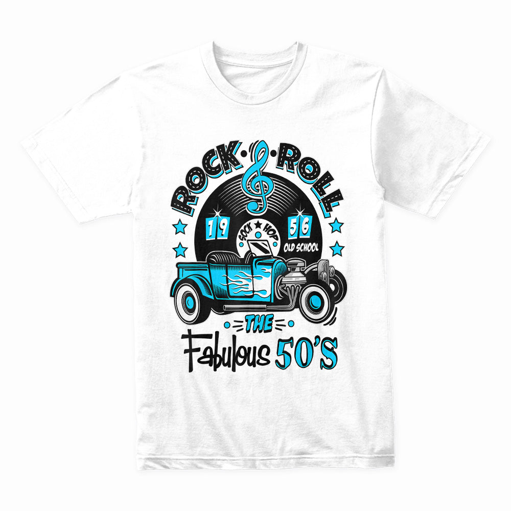 Rock & Roll 1956 Hot Rod T-Shirt – Retro 50s Sock Hop Classic Car Tee