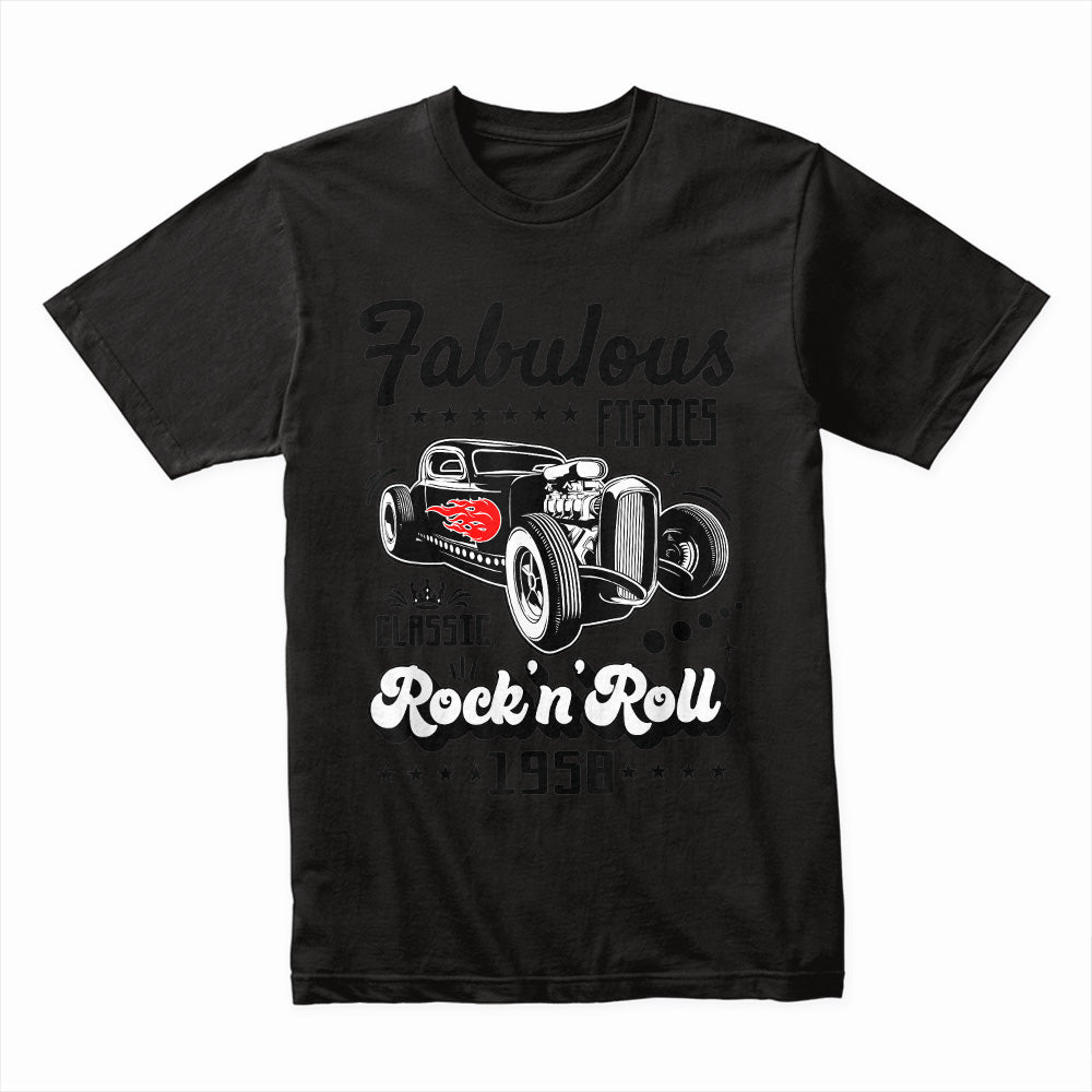 Fabulous 50s Rock 'n' Roll Hot Rod T-Shirt – Vintage 1958 Classic Car Tee