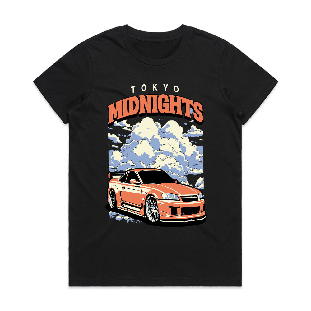 Tokyo Midnights" JDM Skyline T-Shirt – Japanese Street Racing Aesthetic