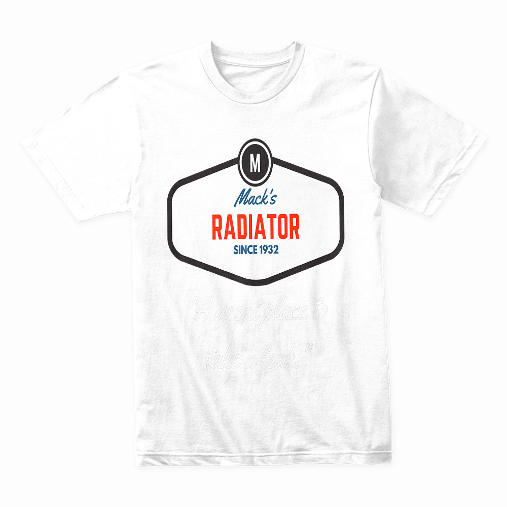 Funny Vintage Mechanic T-Shirt – Mack’s Radiator Retro Car Repair Tee