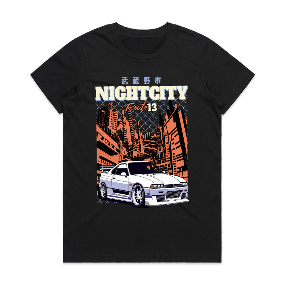 Night City Route 13" JDM Skyline T-Shirt – Tokyo Street Racing Aesthetic