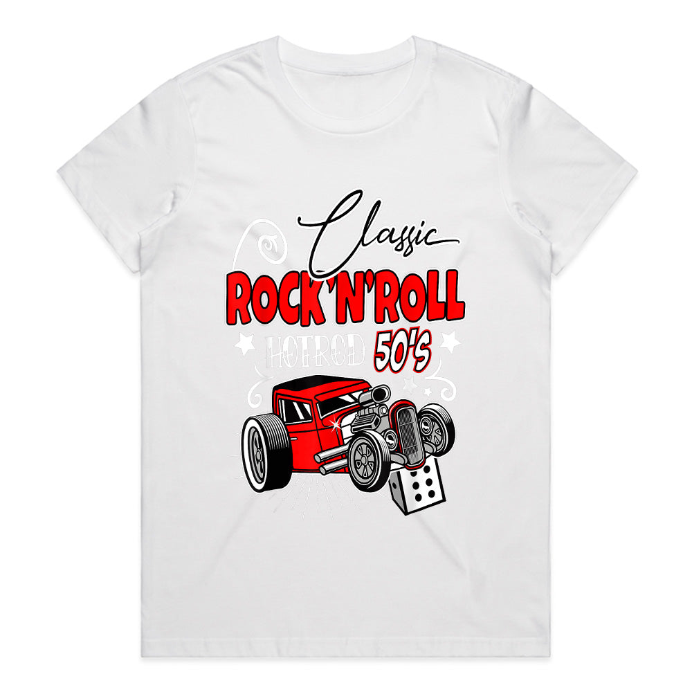 Classic Rock 'n' Roll 50s Hot Rod T-Shirt – Vintage Rockabilly Retro Car Tee