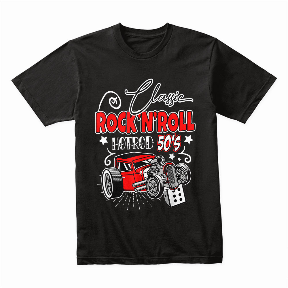 Classic Rock 'n' Roll 50s Hot Rod T-Shirt – Vintage Rockabilly Retro Car Tee