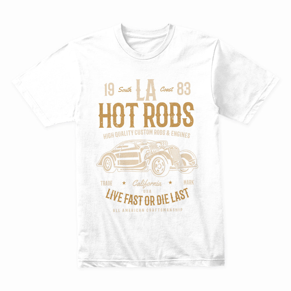 LA Hot Rods T-Shirt – Vintage Custom Rods & Engines Classic Car Tee