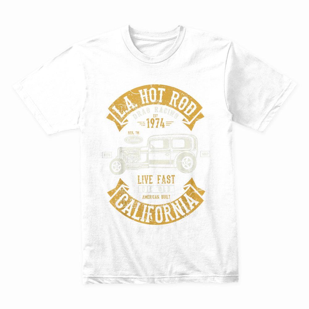 LA Hot Rod Drag Racing T-Shirt – Vintage 1974 California Custom Car Tee