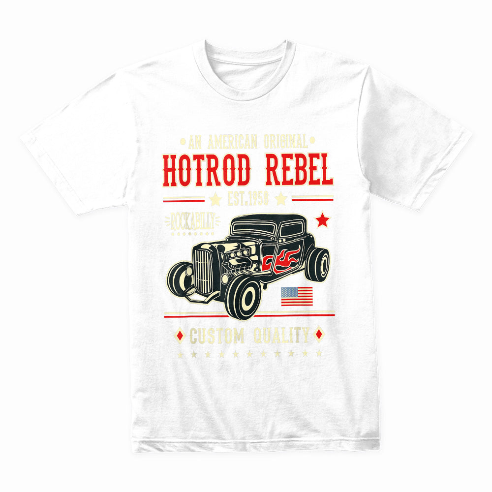 Hot Rod Rebel Vintage Rockabilly T-Shirt – Custom Quality 1958