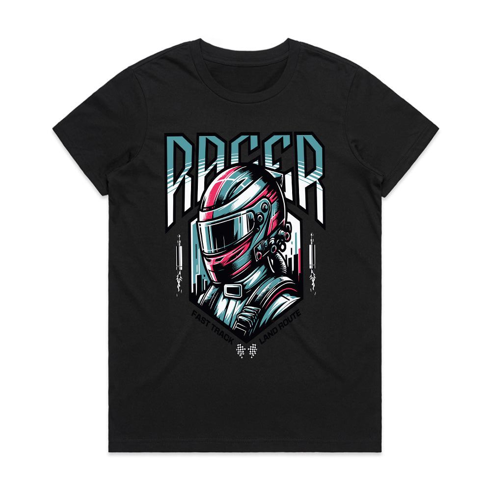 RACER – Futuristic Motorsport Warrior Streetwear T-Shirt