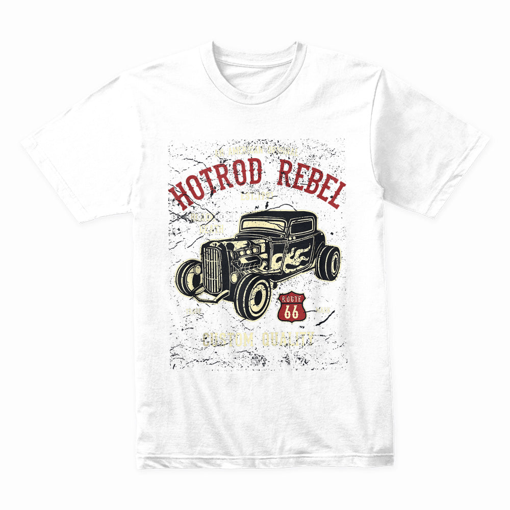 Hot Rod Rebel Vintage Route 66 T-Shirt – Custom Classic Car Enthusiast Tee