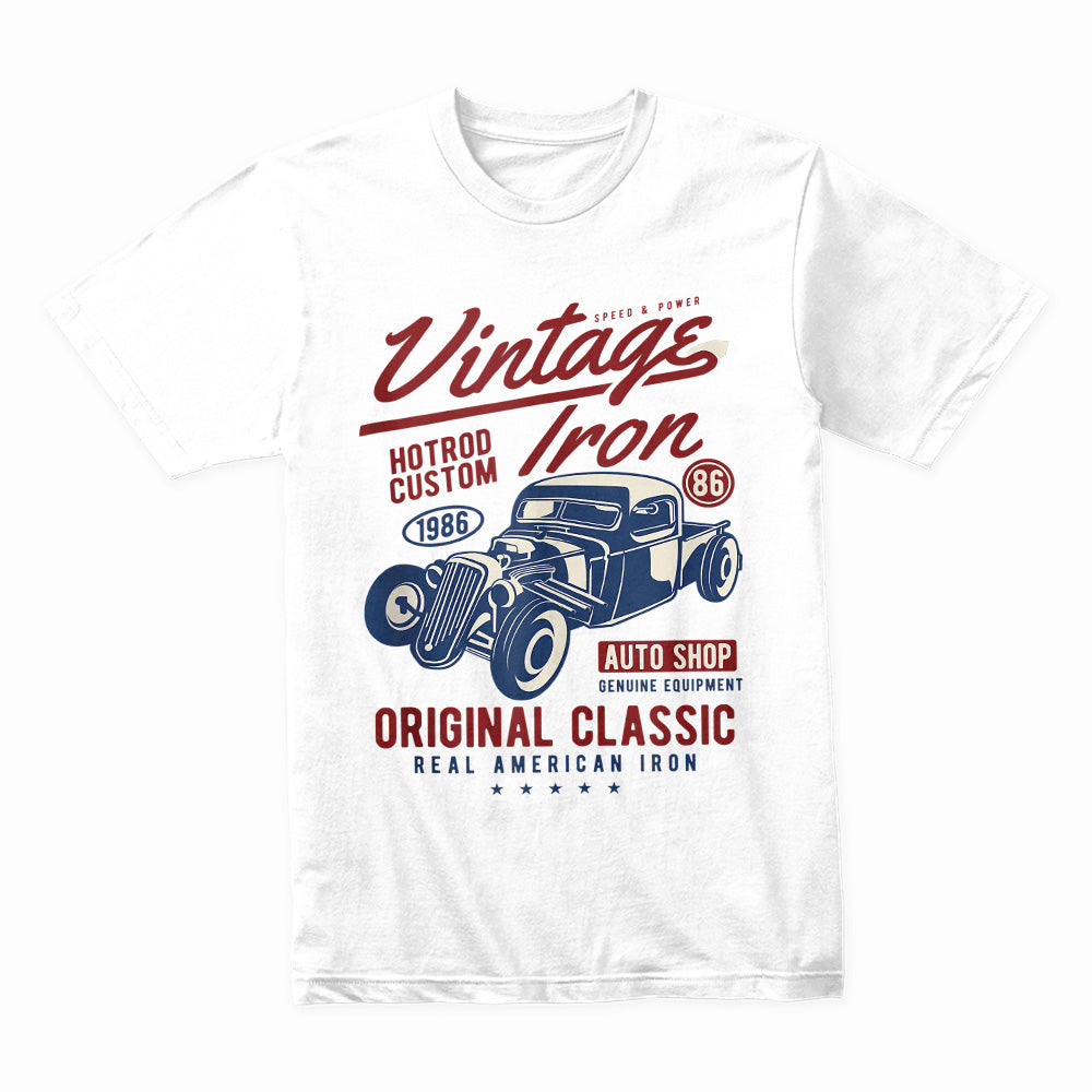 Vintage Iron Hot Rod T-Shirt – Classic American Muscle Car Retro Design