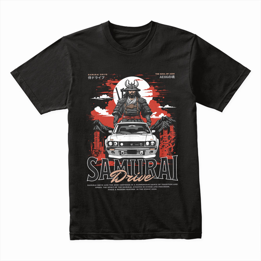 Samurai Drive – AE86 JDM Warrior Graphic T-Shirt