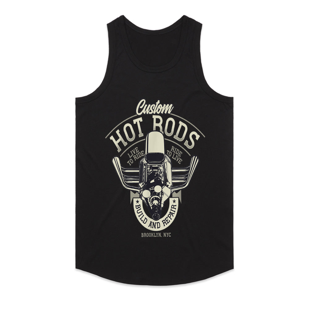 Custom Hot Rods T-Shirt – Vintage Build & Repair Motorcycle Engine Design
