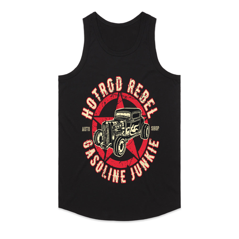 Hot Rod Rebel T-Shirt – Gasoline Junkie Vintage Old-School Muscle Car Tee