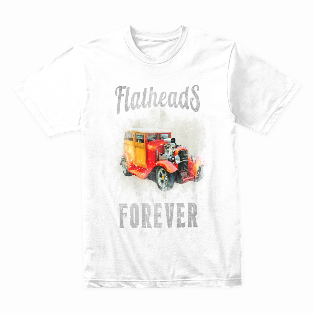 Flatheads Forever T-Shirt – Classic Hot Rod Vintage Car Enthusiast Tee