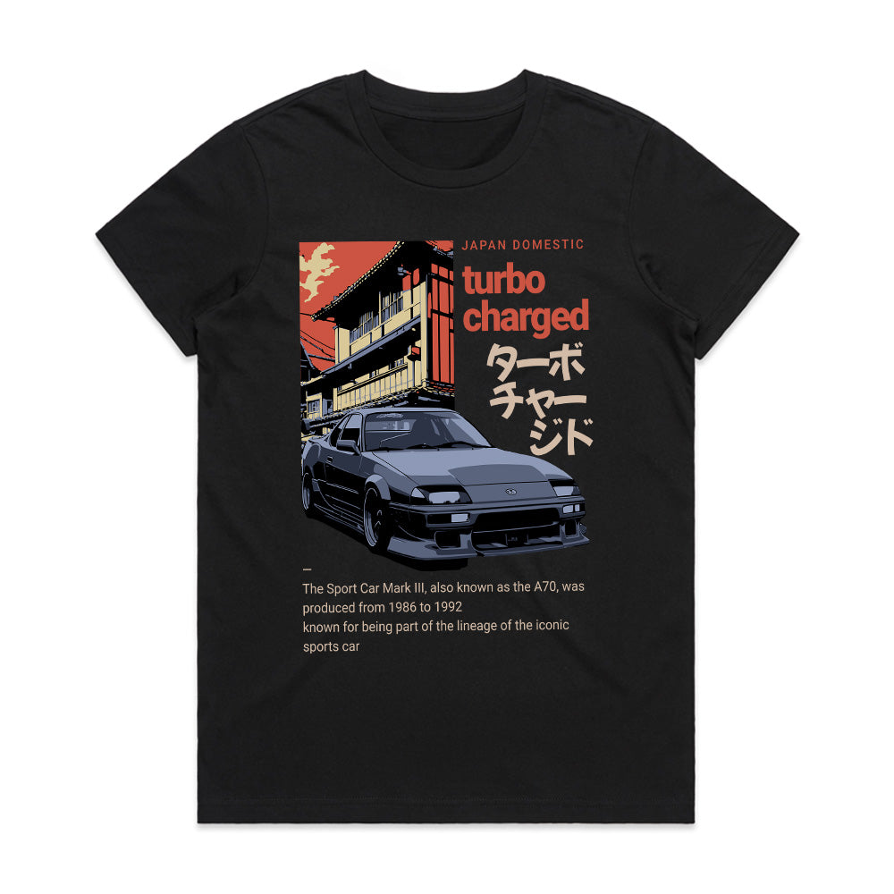 Turbo Charged – JDM A70 Street Racing T-Shirt
