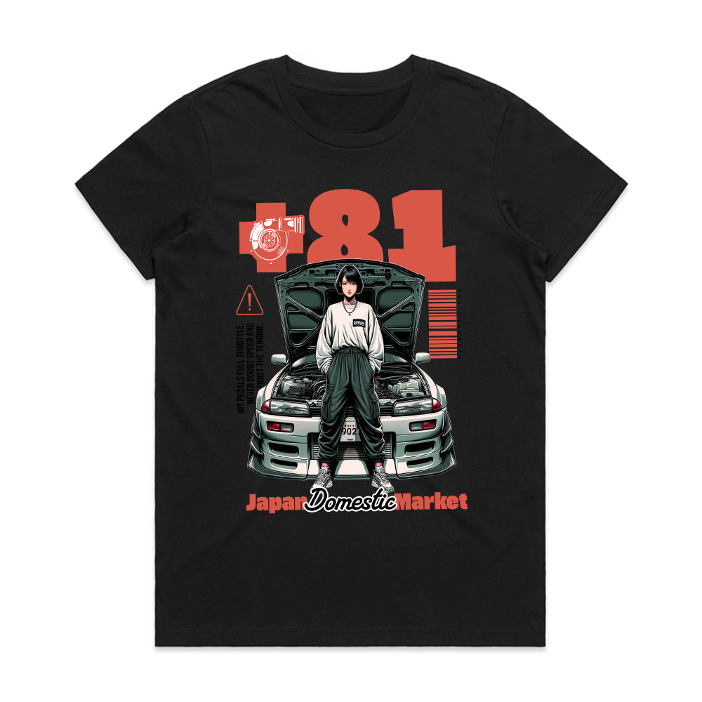 '+81 JDM STREET QUEEN T-Shirt – Turbocharged Japanese Style