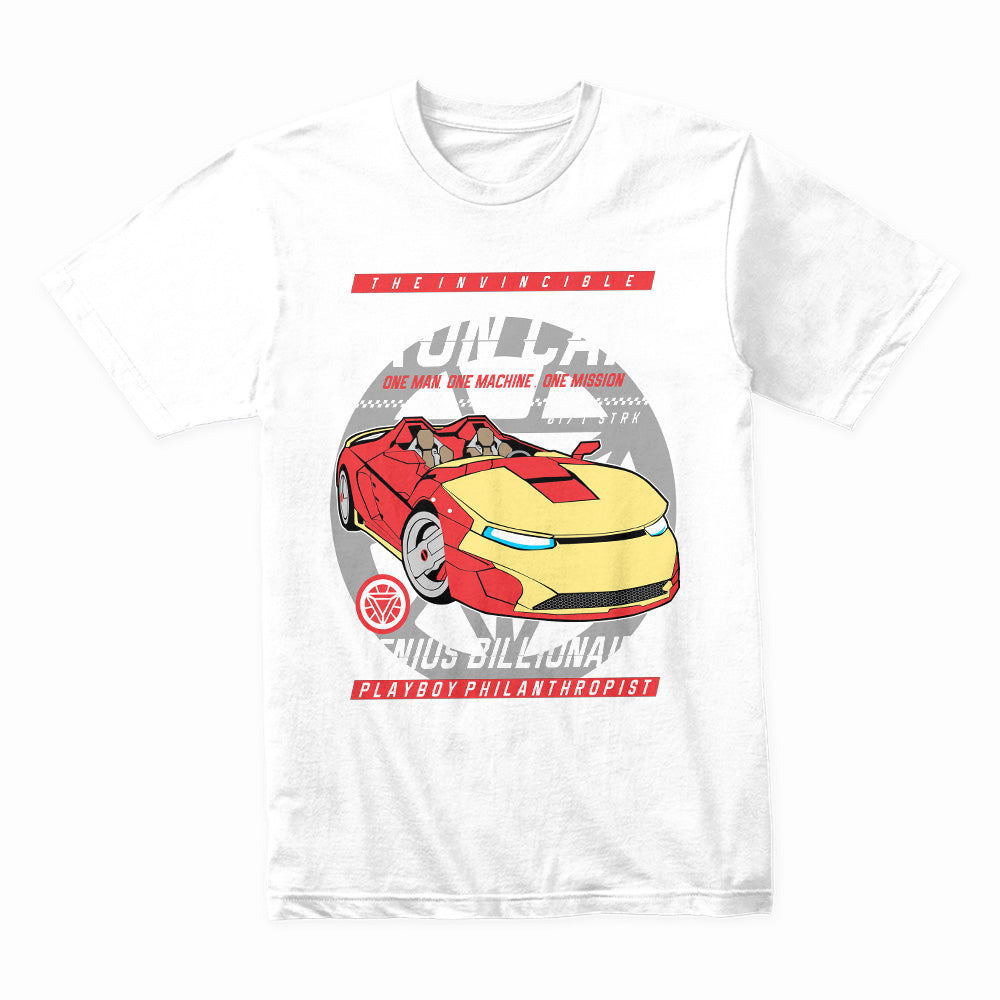 Iron Car T-Shirt – Genius, Billionaire, Playboy, Philanthropist Tribute