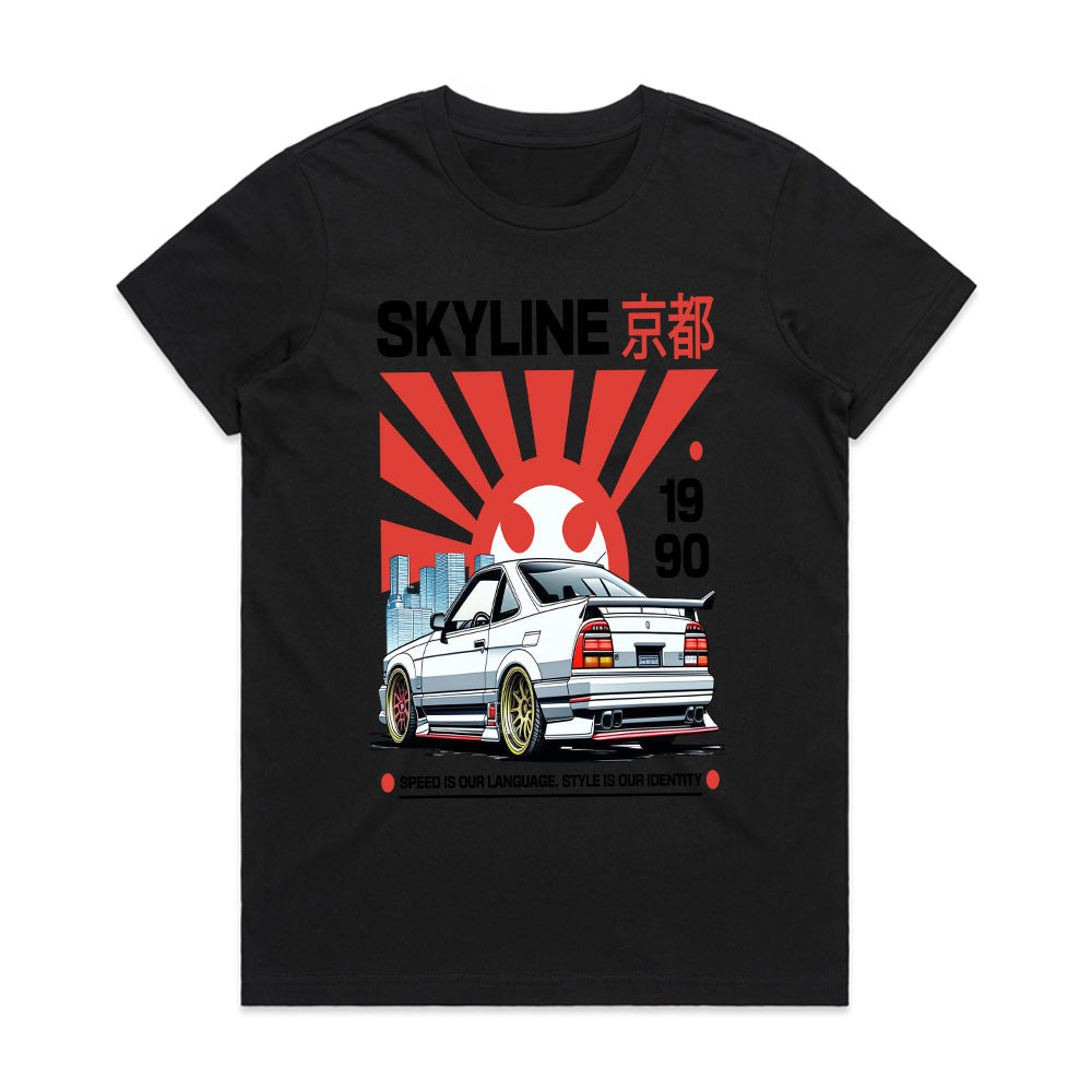 SKYLINE KYOTO 1990 T-Shirt – JDM Heritage & Street Racing Legend