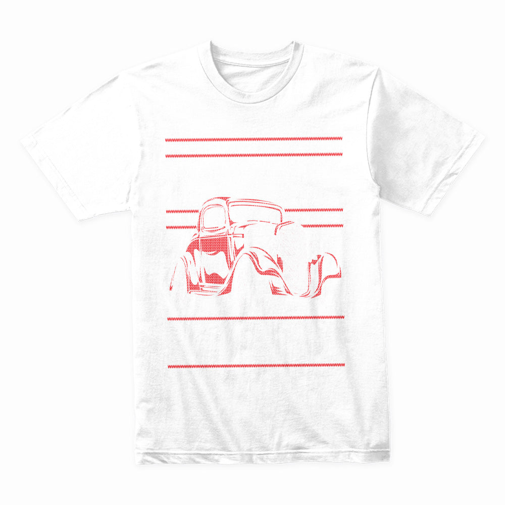 Classic Hot Rod Ugly Christmas Sweater T-Shirt