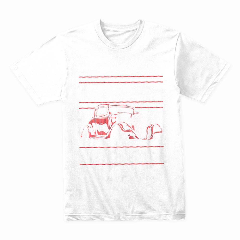 Classic Hot Rod Ugly Christmas Sweater T-Shirt