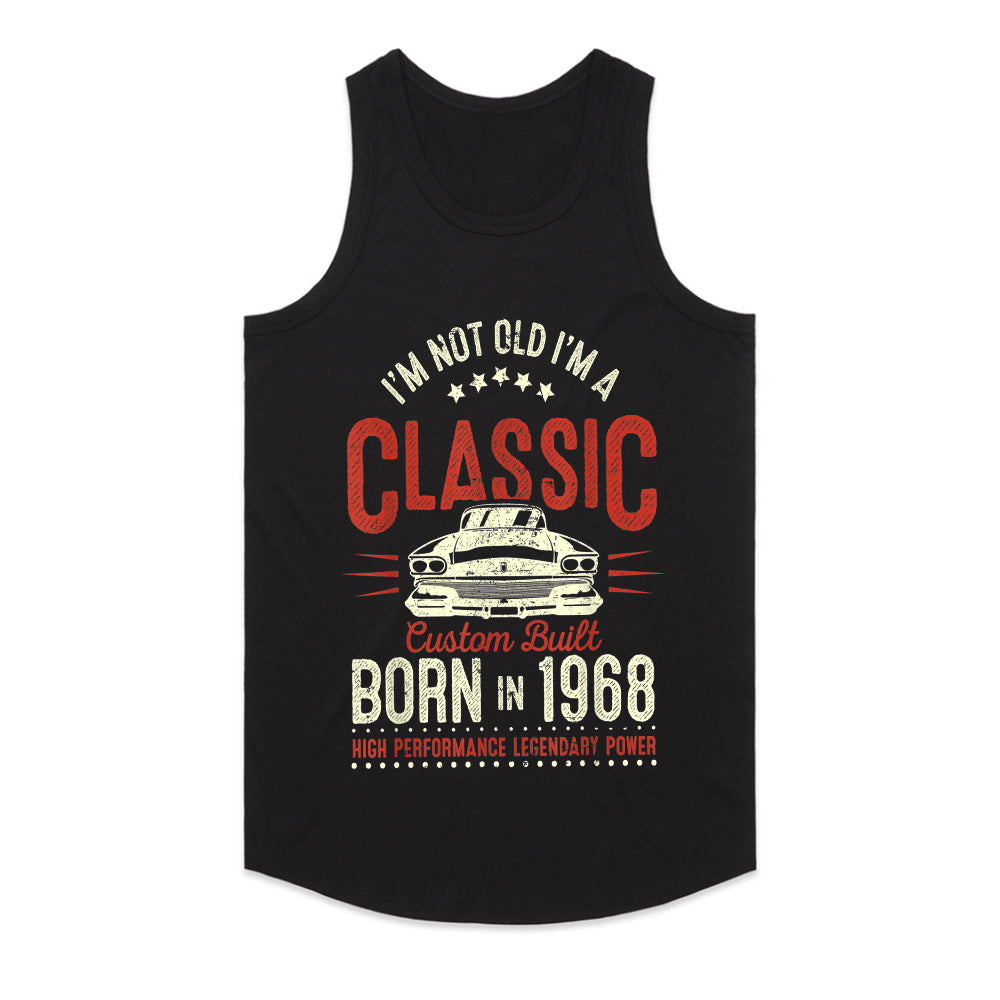 Vintage Classic Car Birthday T-Shirt – Born in 1968, Not Old, Just Classic!