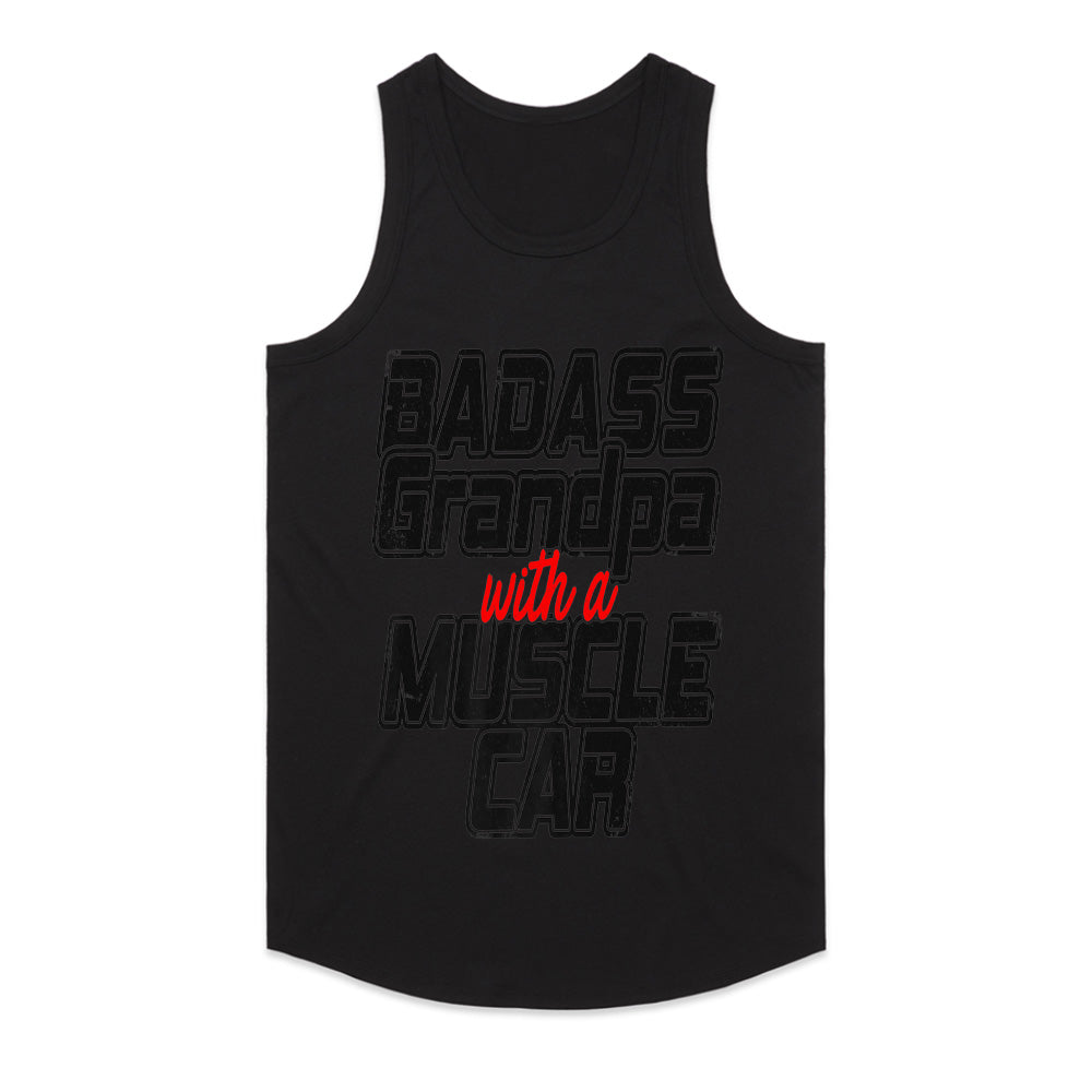 Badass Grandpa with a Muscle Car – Vintage Hot Rod Enthusiast T-Shirt