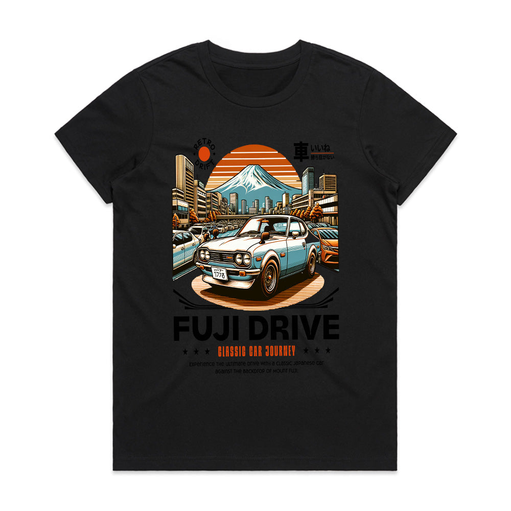 FUJI DRIVE T-Shirt – Classic JDM Car Journey