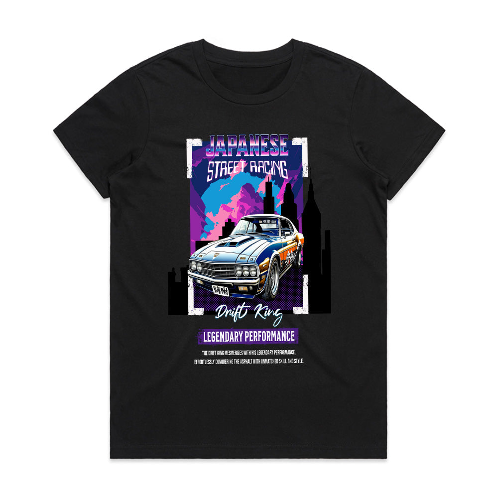 Drift King Japanese Street Racing T-Shirt – Classic JDM Legend Edition