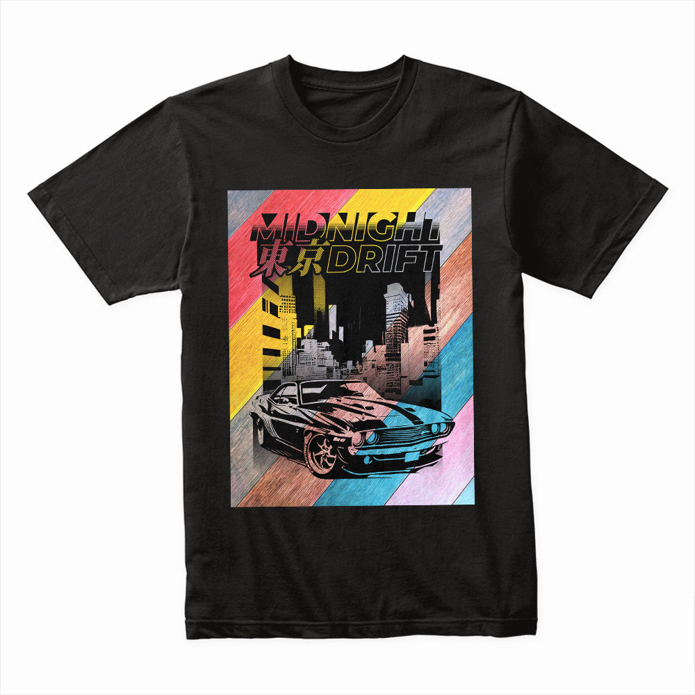 Tokyo Midnight Drift – Retro Street Racing T-Shirt
