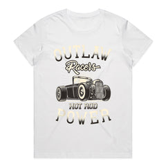 Outlaw Racers Hot Rod Power T-Shirt – Vintage Classic Car Speed Rebel Tee