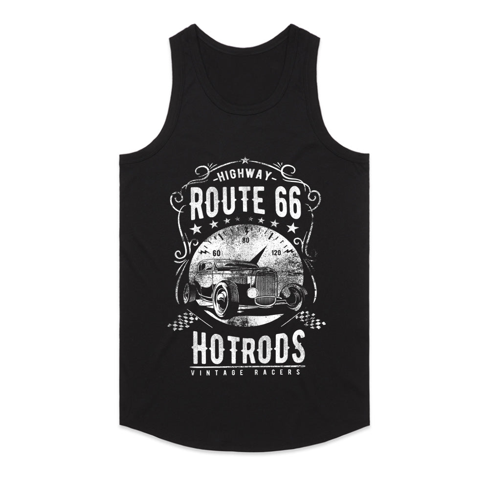 Route 66 Hot Rod T-Shirt – Vintage Highway Racer Classic Car Tee