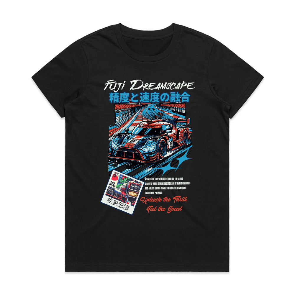 Fuji Dreamscape Racing T-Shirt – Precision & Speed Fusion | JDM GT Streetwear