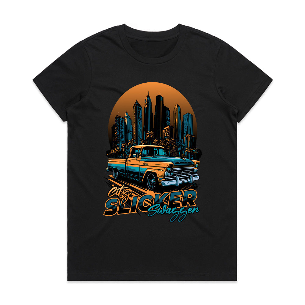 City Slicker Swagger – Classic Pickup Retro Streetwear Tee