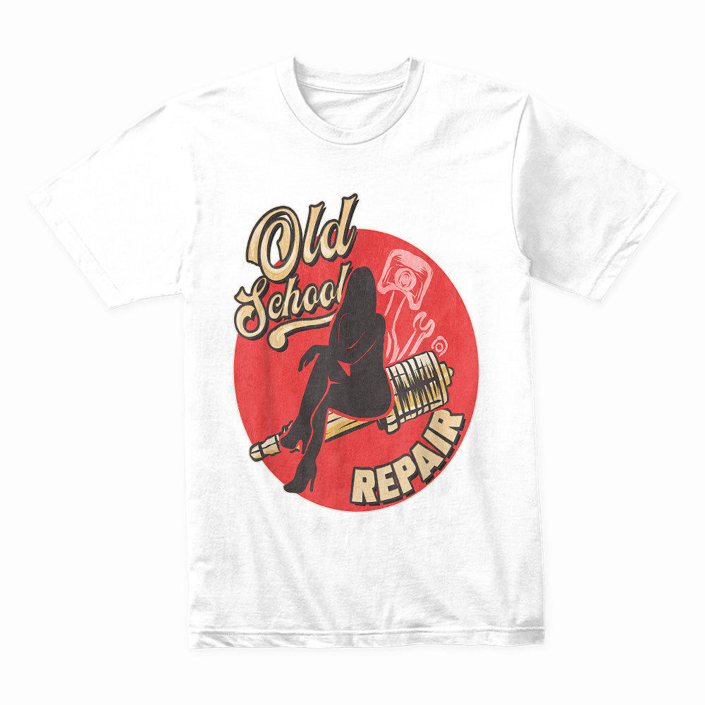 Old School Repair Hot Rod T-Shirt – Vintage Mechanic Classic Car Lover’s Tee