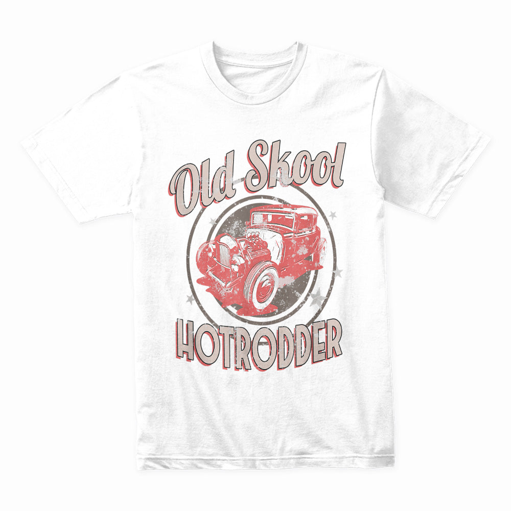 Old Skool Hot Rodder T-Shirt – Vintage Classic Car Enthusiast Tee