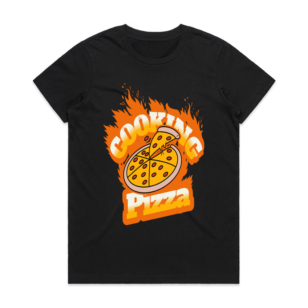Cooking Pizza – Fiery Pizza Lover Streetwear T-Shirt