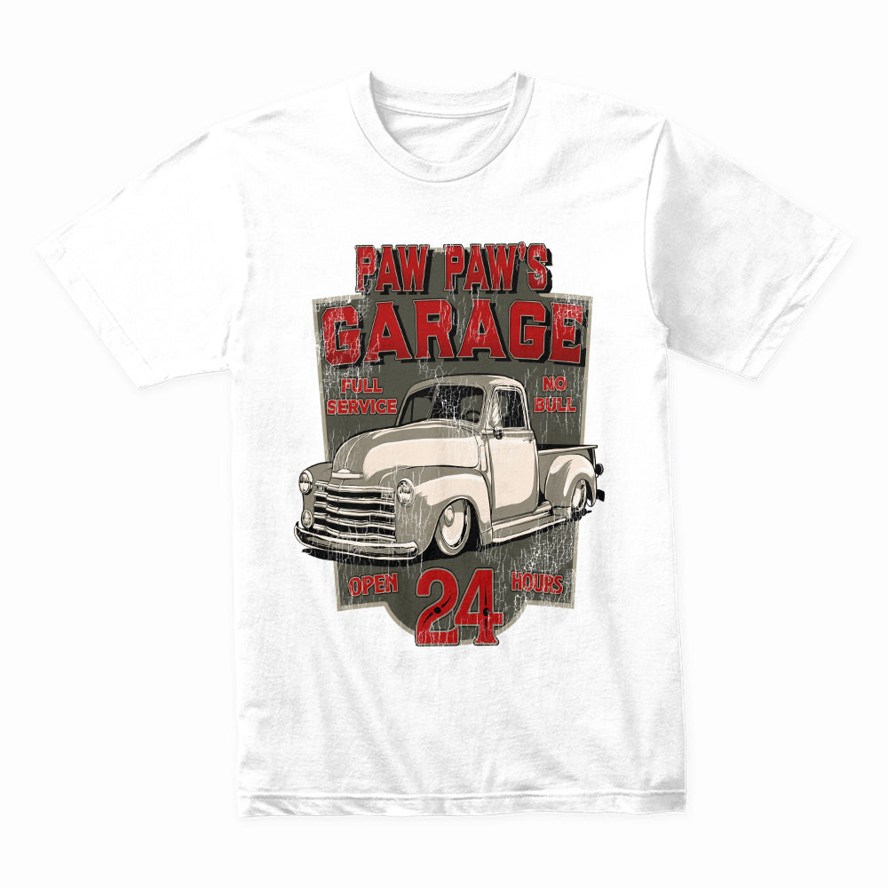 Paw Paw's Garage Vintage Hot Rod T-Shirt – Classic Truck Mechanic Tee
