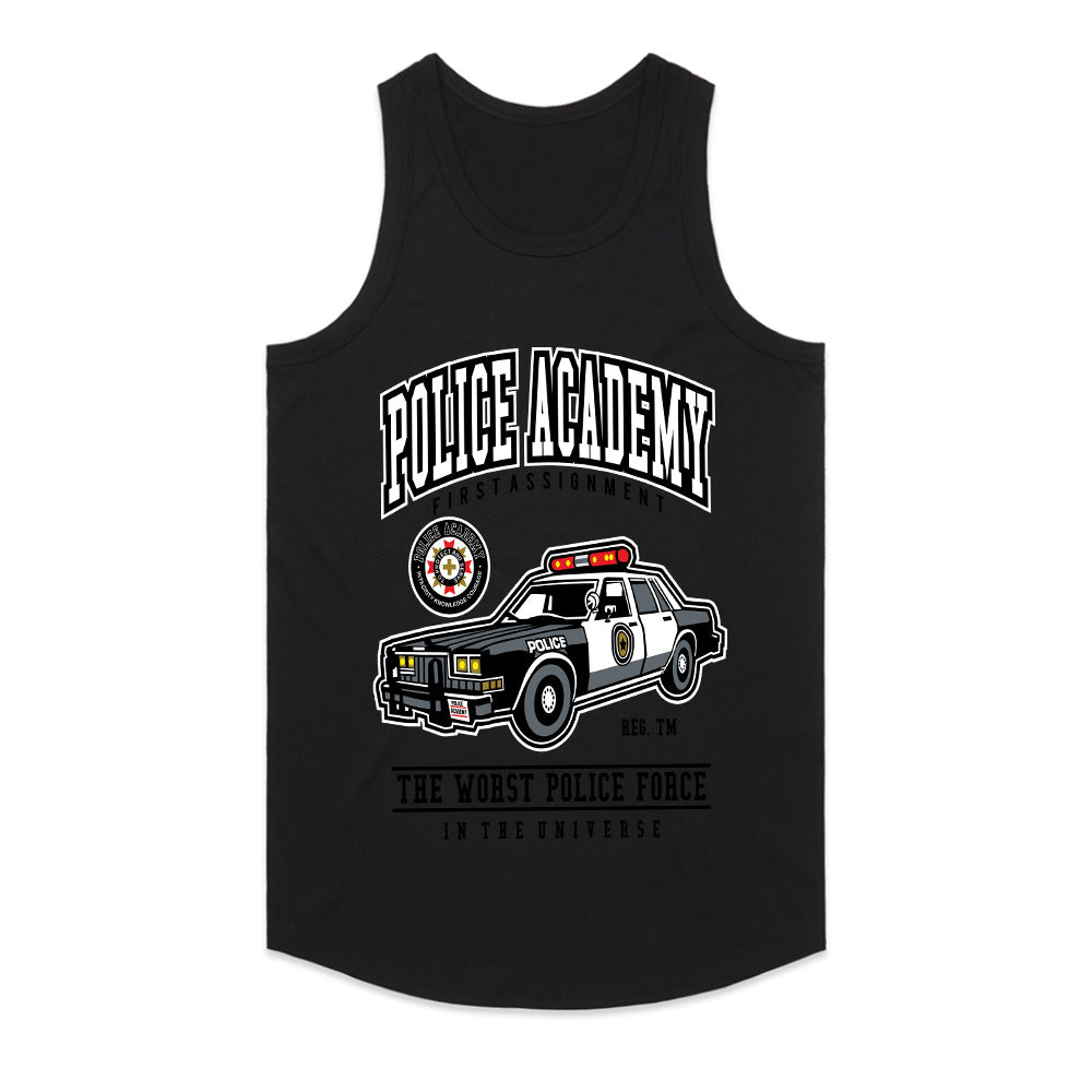 Police Academy Retro Patrol Car T-Shirt – Classic Law Enforcement Parody Tee