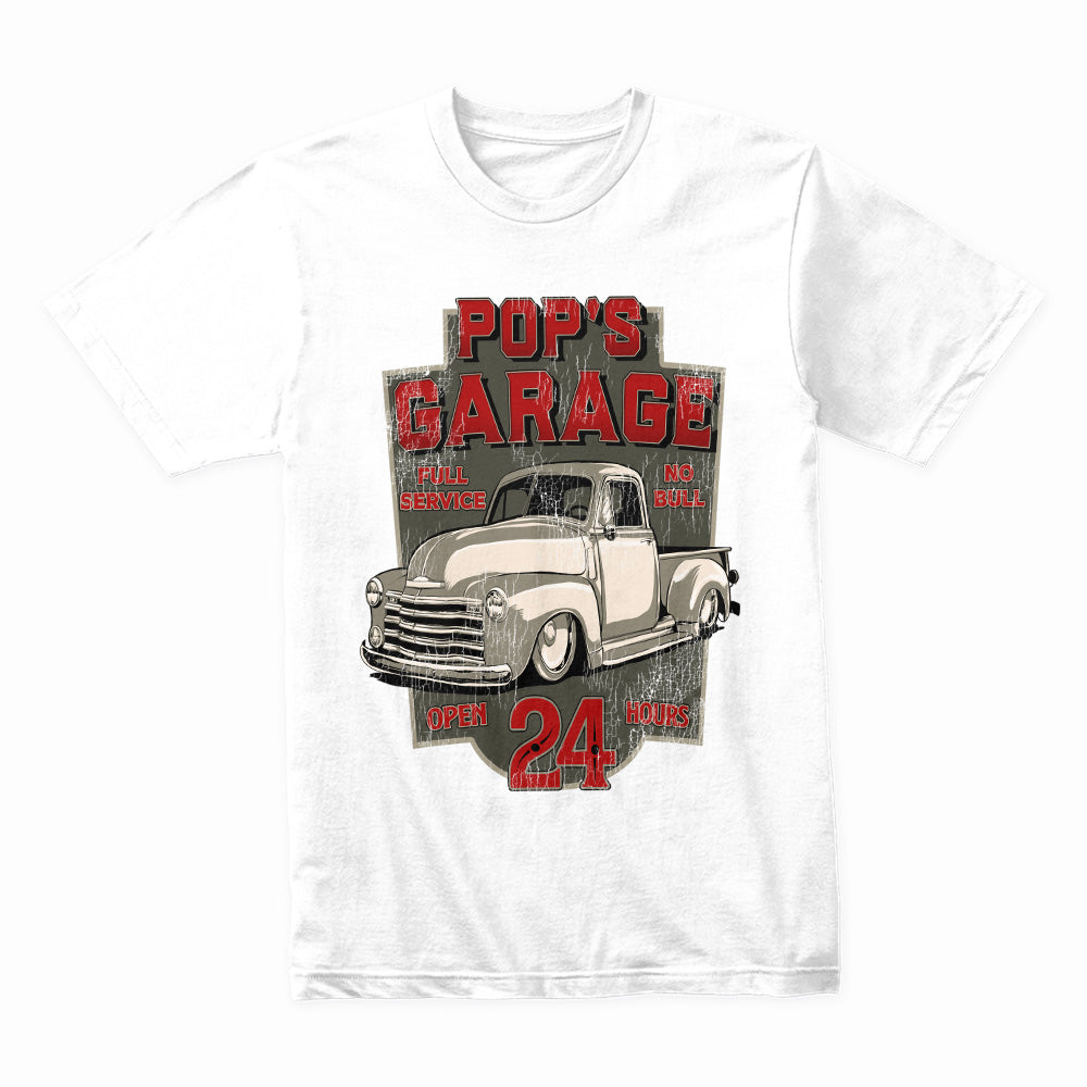 Pop's Garage Vintage Hot Rod T-Shirt – Classic Truck Retro Mechanic Tee